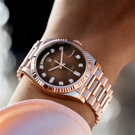 rolex datejust rose gold brown|rolex datejust 36 everose gold.